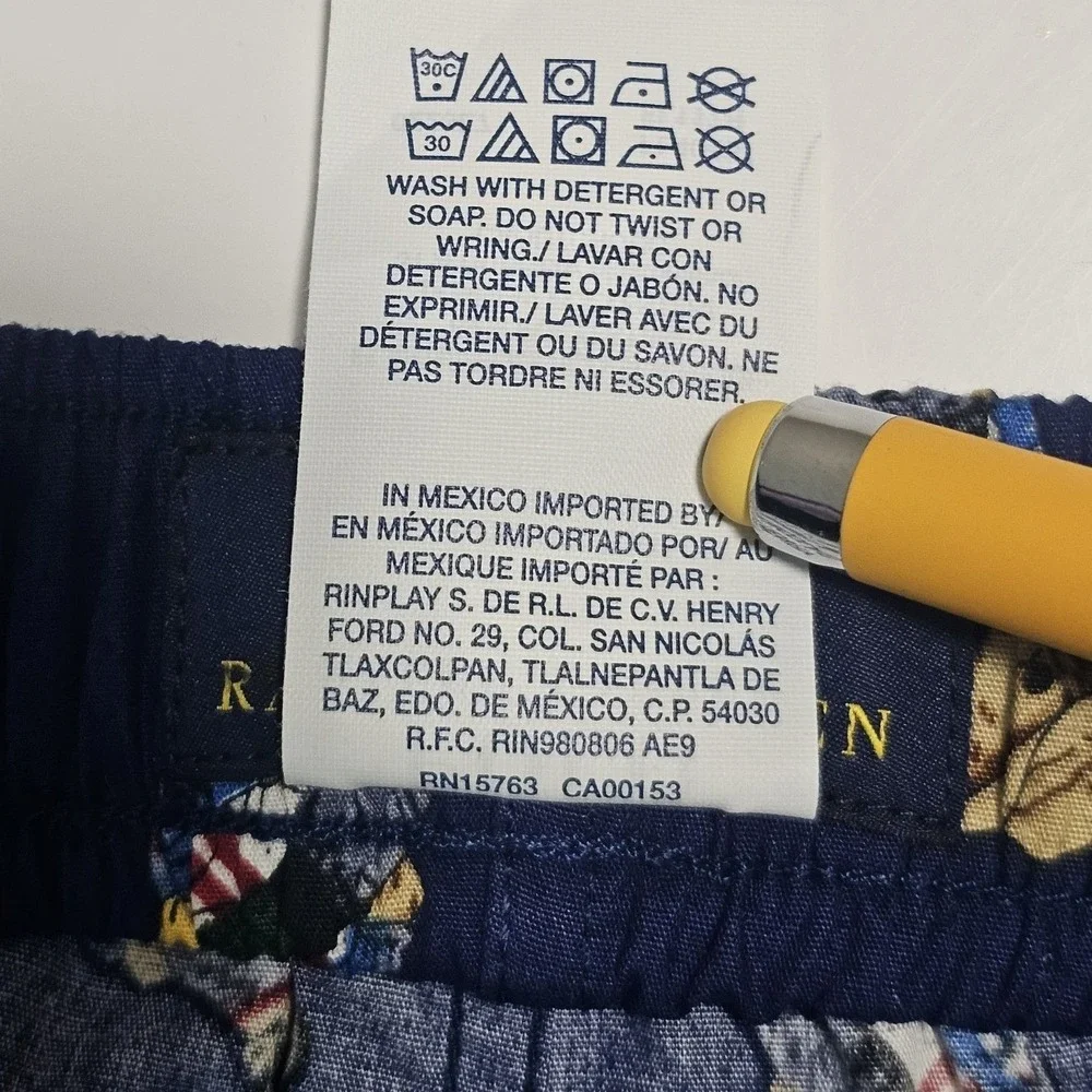 Polo Ralph Lauren Mens Polo Bear Boxer Shorts Navy Blue Western Cowboy & Socks S